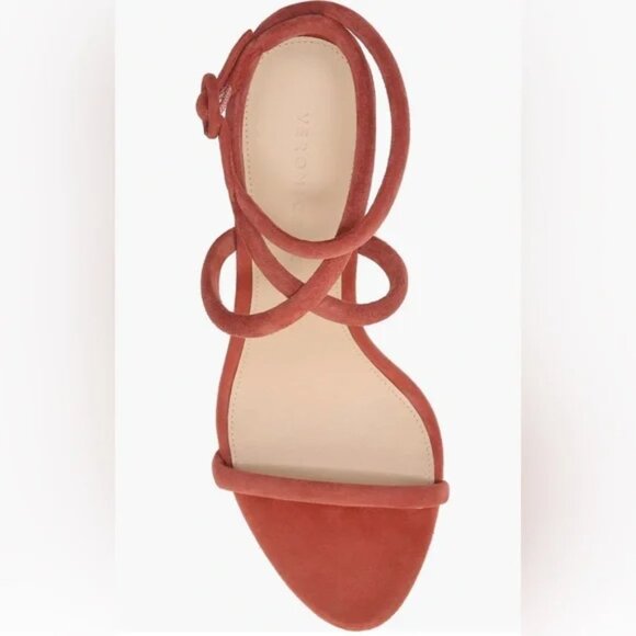 Veronica Beard 'Marceline' Strappy Suede Sandals, Redwood - Picture 4 of 4